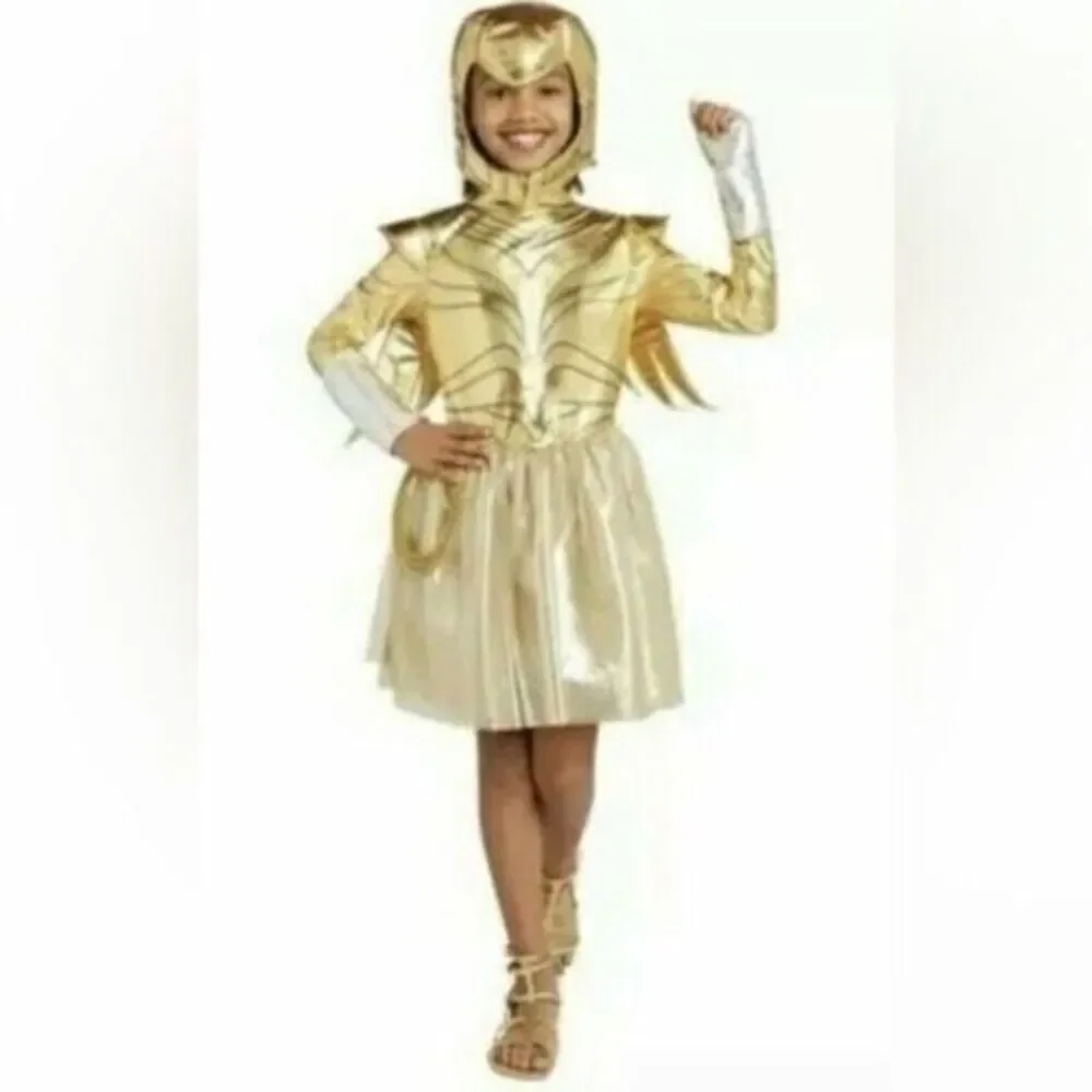 Wonder Woman‎ Golden Armor WW84 Girl's Halloween Costume Size Large 10-12